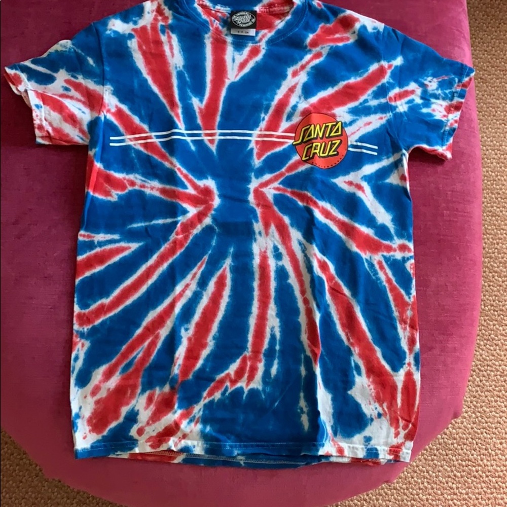 santa cruz boardwalk tie dye t shirt